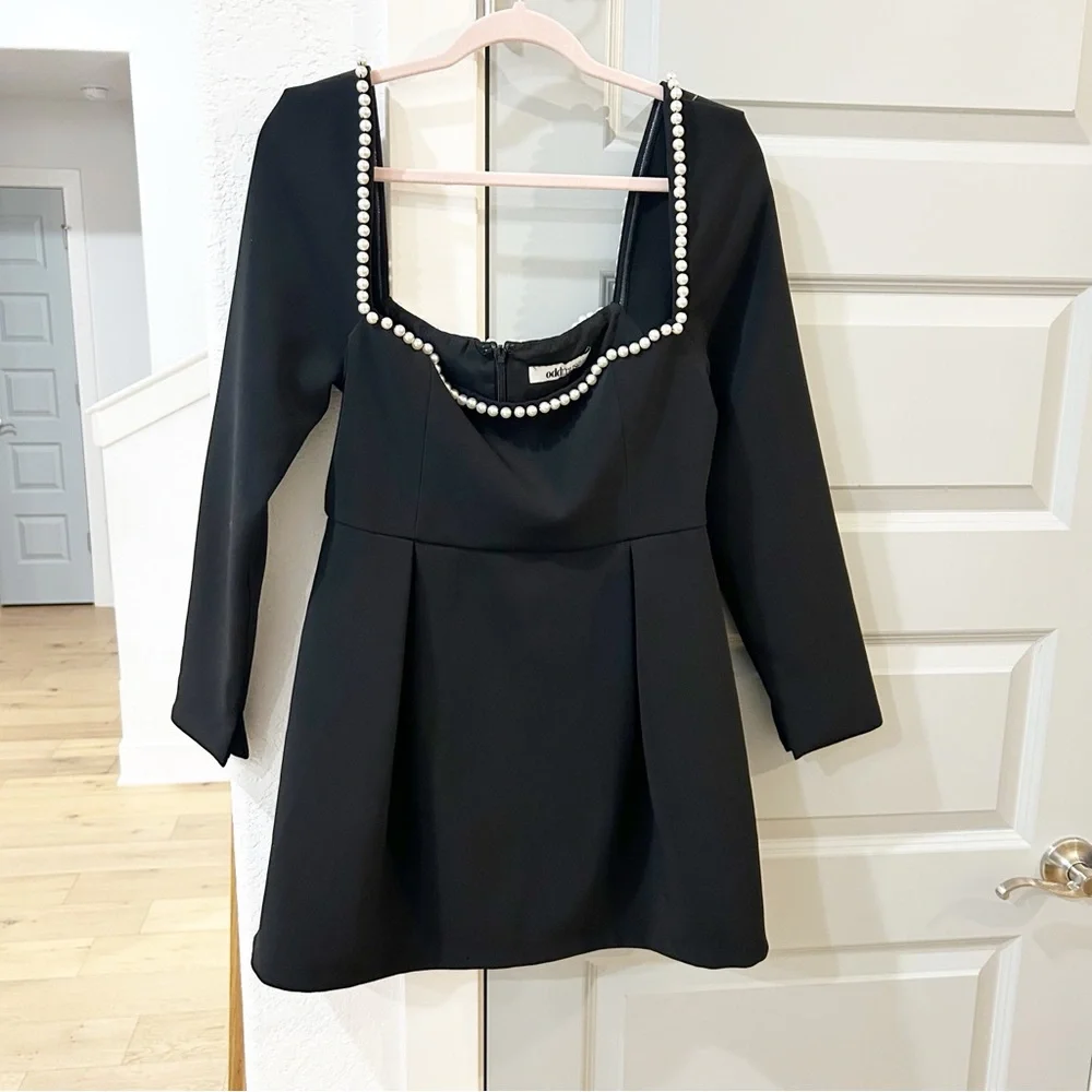 Odd Muse The Ultimate Muse Pearl Mini Dress Black - Picture 10 of 15